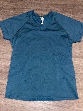 Blue Lululemon Short Sleeve Swiftly Tech Short Sleeve Shirt